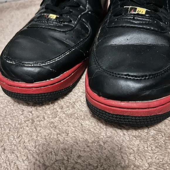 NIKE Air Force 1 - Black and Red High-Top Sneakers - Picture 8 of 10